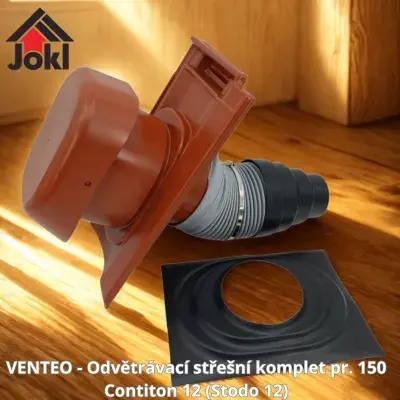 VENTEO - Odvětrávací střešní komplet pr. 150 mm, Contiton 12 (Stodo 12). Vše pro střechu, Jokl